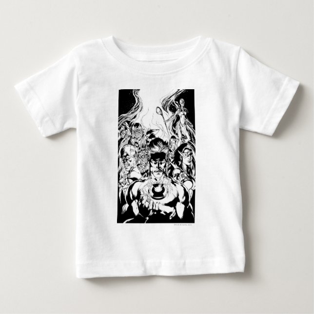 Camiseta De Bebé Disparo a grupo de Lantern Corps (Anverso)