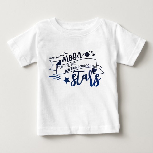 Camiseta De Bebé Disparos por la luna (Anverso)
