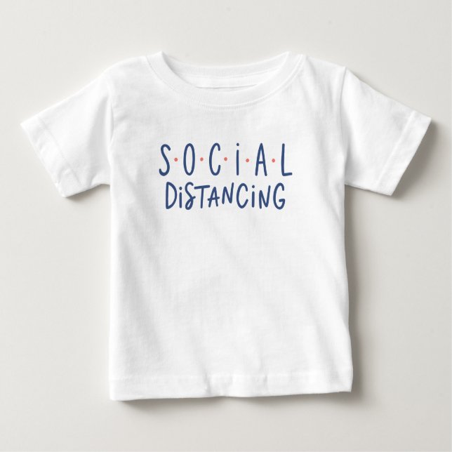Camiseta De Bebé  Distancia social (Anverso)