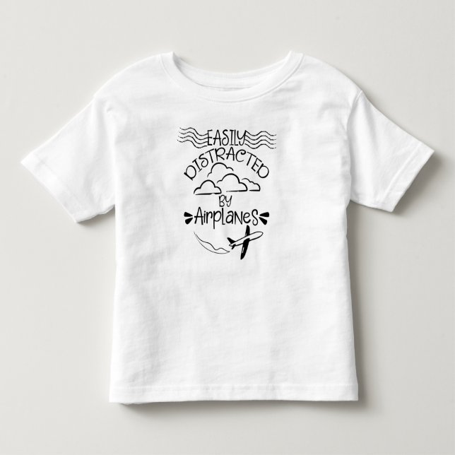 Camiseta De Bebé Distracción fácil por parte del piloto de aviones  (Anverso)