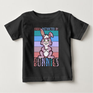 Camiseta De Bebé Distrado fácilmente por Bunnies Cute Bunny Lover