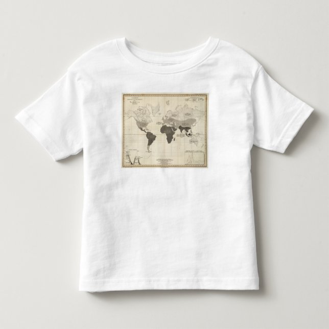 Camiseta De Bebé Distribución geográfica de la vegetación (Anverso)