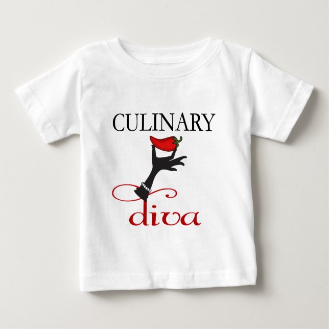 Camiseta De Bebé Diva culinaria (Anverso)