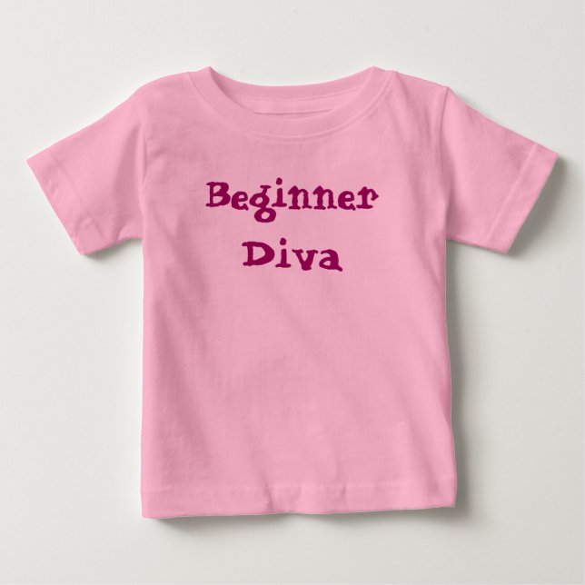 Camiseta De Bebé Diva principiante Cita linda y femenina (Anverso)