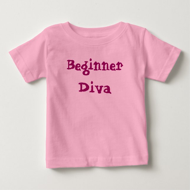 Camiseta De Bebé Diva principiante Cita linda y graciosa de chica (Anverso)