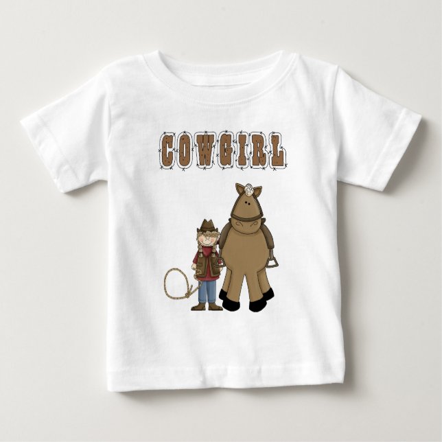 Camiseta De Bebé ¡Diversión al estilo occidental! Novia Rope Horse  (Anverso)