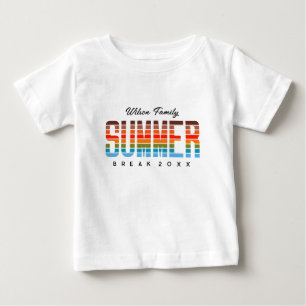Camiseta De Bebé Diversión Bebé Atardecer de Verano Playa Vacacione