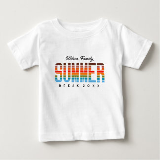 Camiseta De Bebé Diversión Bebé Atardecer de Verano Playa Vacacione
