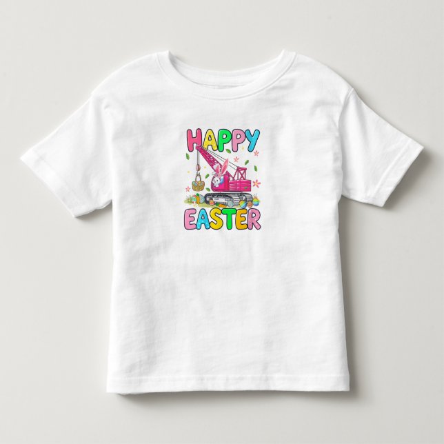 Camiseta De Bebé Diversión de construcción de conejo de Pascua (Anverso)