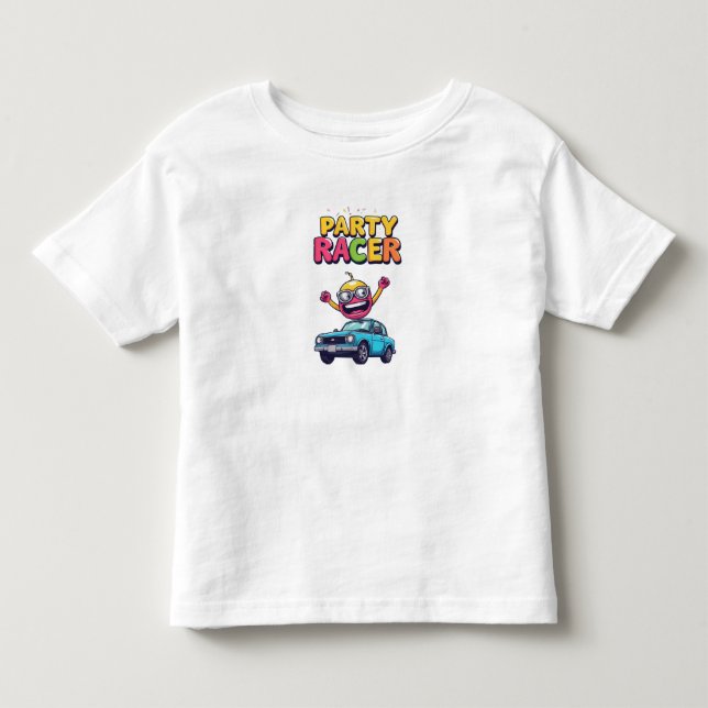 Camiseta De Bebé 🚗 Diversión de paseo de dibujos animados para el  (Anverso)