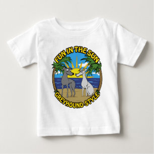 CAMISETA DE BEBÉ DIVERSIÓN EN EL ESTILO DEL SOL GREYHOUND