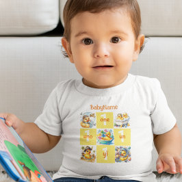 Camiseta De Bebé Diversión multilingüe de primer cumpleaños del Pat