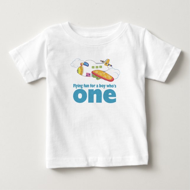 Camiseta De Bebé Diversión voladora para un chico que tiene 1 (Anverso)