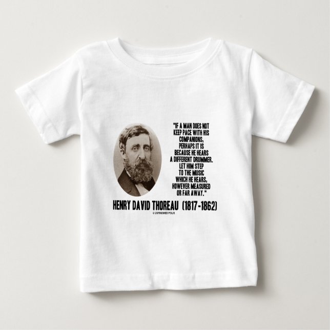 Camiseta De Bebé Diverso paso del batería de Thoreau a la música (Anverso)