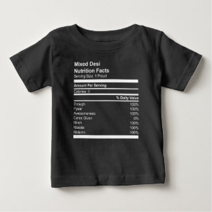 Camiseta De Bebé Diversos datos sobre la nutrición de Desi: camise
