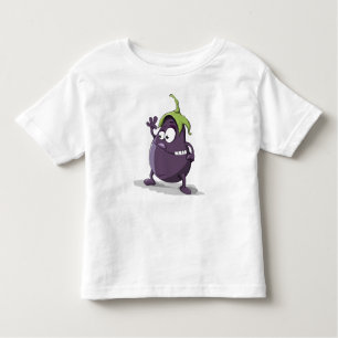 Camiseta De Bebé divertida, berenjena, bebé, berenjena y pescado fr