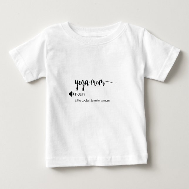 Camiseta De Bebé Divertida definición de mamá de yoga (Anverso)
