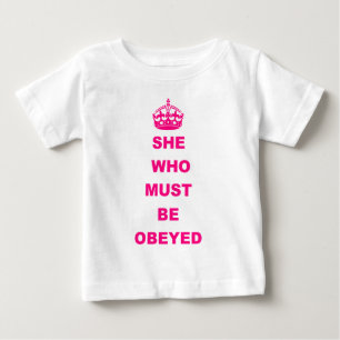 Camiseta De Bebé Divertida es la que debe ser obedecida por el text