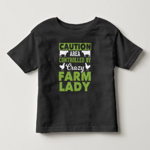 Camiseta De Bebé Divertida esposa agrícola loca dama de granja