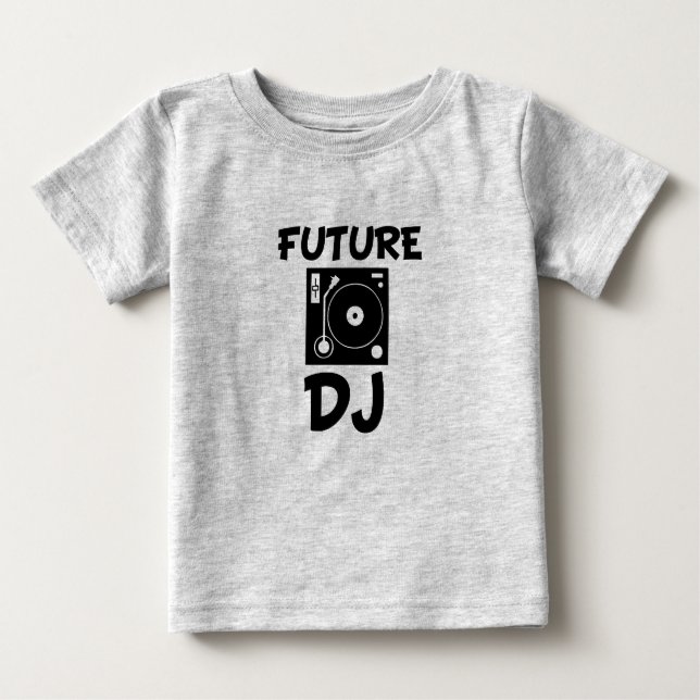Camiseta de bebé divertida para DJ futuro (Anverso)