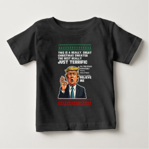 Camiseta De Bebé Divertida parodia de los Navidades feos de Donald