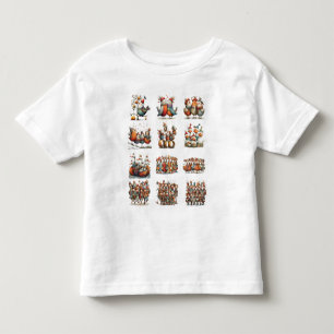 Camiseta De Bebé Divertidas 12 días de Navidad caprichosas