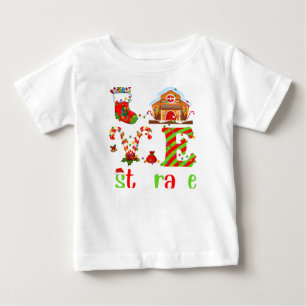 Camiseta De Bebé Divertidas navidades alumbrando amor 1er grado Pro