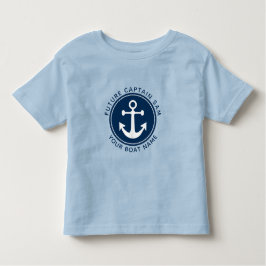 Camiseta De Bebé Divertido Ancla Náutica Naval Naval Capitán Nombre