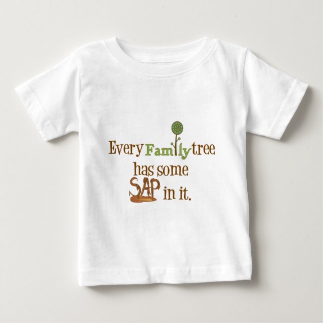 Camiseta De Bebé Divertido árbol familiar (Anverso)