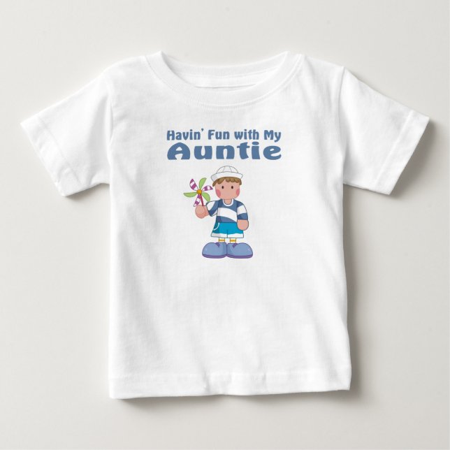 Camiseta De Bebé Divertido con la tía (Anverso)