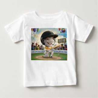 Camiseta De Bebé Divertido conejo de cricket Batsmen