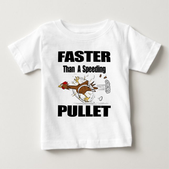 Camiseta De Bebé Divertido ilustracion de pollo fresco y personaliz (Anverso)
