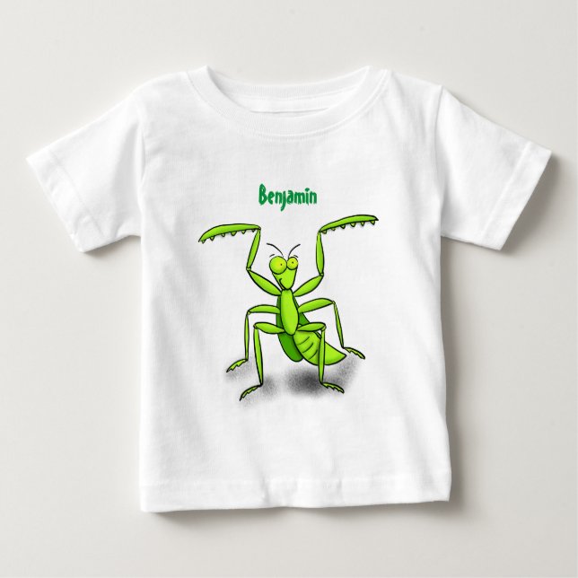 Camiseta De Bebé Divertido ilustracion personalizado de mantis de o (Anverso)