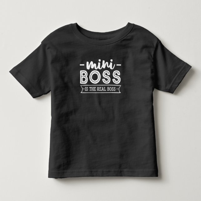 Camiseta De Bebé Divertido Mini Jefe De La Dama En Esta Casa (Anverso)