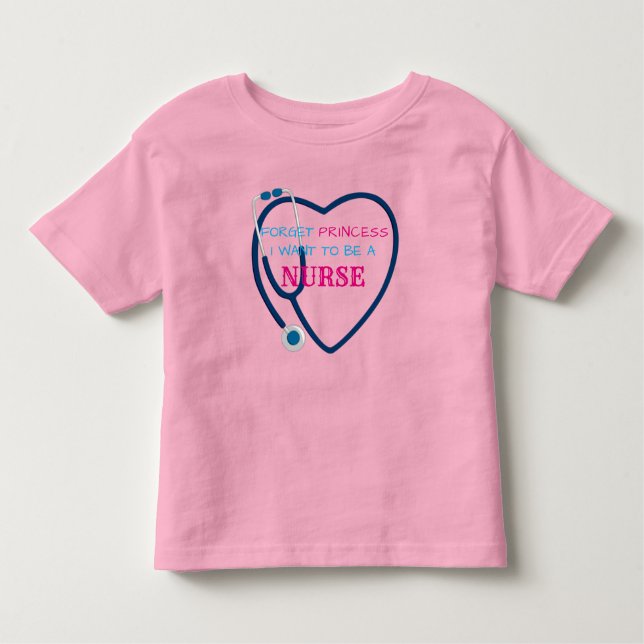 Camiseta De Bebé Divertido "Olvídate de la princesa, quiero ser enf (Anverso)