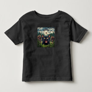 Camiseta De Bebé Divertido OVNI Pie Grande Gato Selfie Niños Hombre