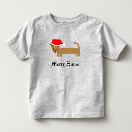 Camiseta De Bebé Divertido perro de Dachshund Feliz Navidad