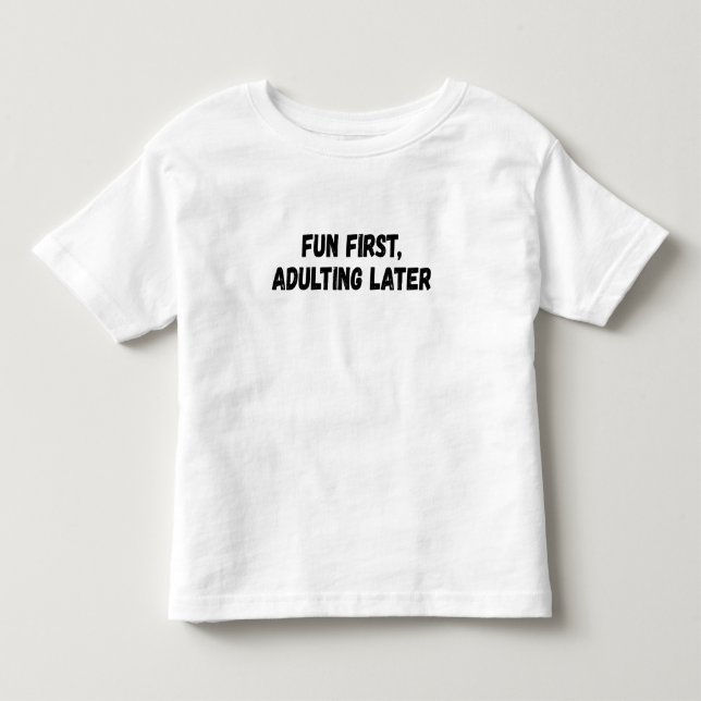 Camiseta De Bebé Divertido primer adulto después (Anverso)