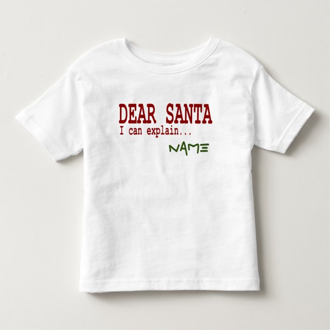 Camiseta De Bebé Divertido querido Papá Noel puedo explicar a los N (Anverso)