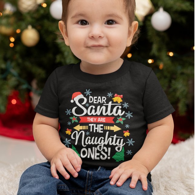 Camiseta De Bebé Divertido querido Santa, ellos son los Navidades t (Subido por el creador)