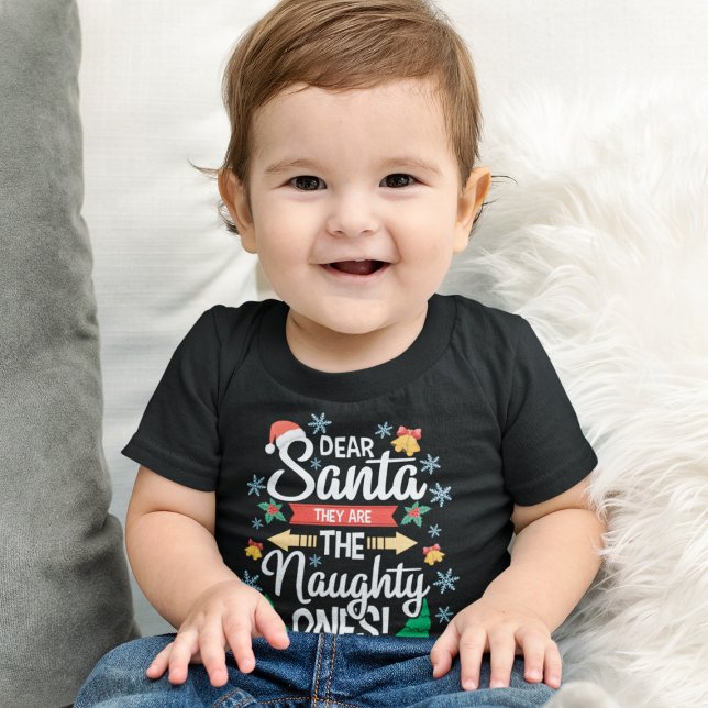 Camiseta De Bebé Divertido querido Santa, ellos son los Navidades t (Subido por el creador)