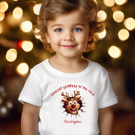 Camiseta De Bebé Divertido Rudolph irrumpiendo en Navidades de nomb