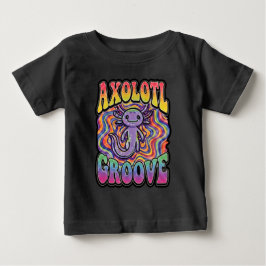 Camiseta De Bebé Divertido surco retro adorable de ajolote trippy h