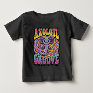 Camiseta De Bebé Divertido surco retro adorable de ajolote trippy h