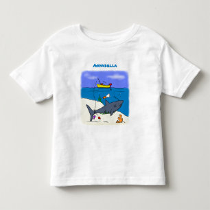 Camiseta De Bebé Divertido tiburón durmiente y personalizado de pes