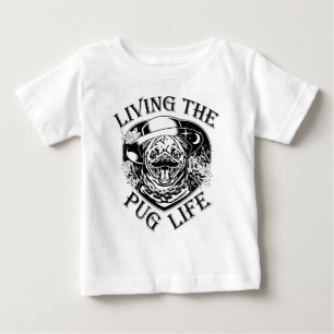 Camiseta De Bebé Divertido Vivir La Vida De Pug