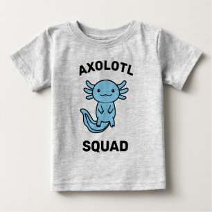 Camiseta De Bebé Divertido y lindo escuadrón de Ajolotes rosa perso