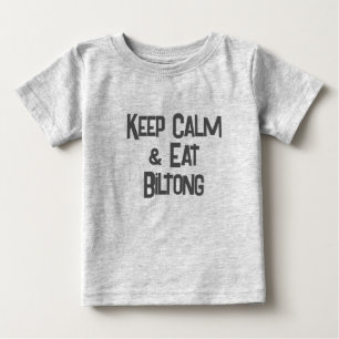 Camiseta De Bebé Divertidos sudafricanos mantengan la calma y coman