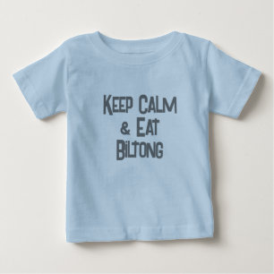 Camiseta De Bebé Divertidos sudafricanos mantengan la calma y coman