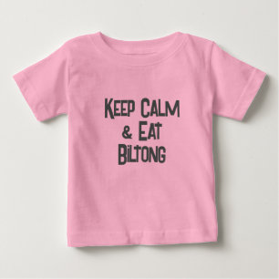 Camiseta De Bebé Divertidos sudafricanos mantengan la calma y coman